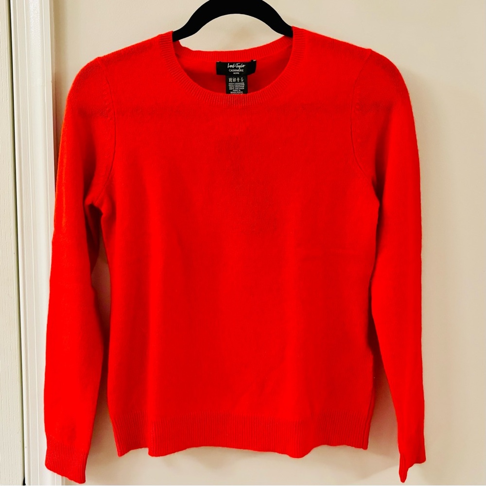 NWT Lord & Taylor Red Crewneck Sweater | PS | 100% Cashmere